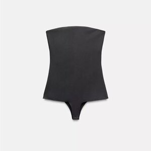 Zara Black Bodysuit Top